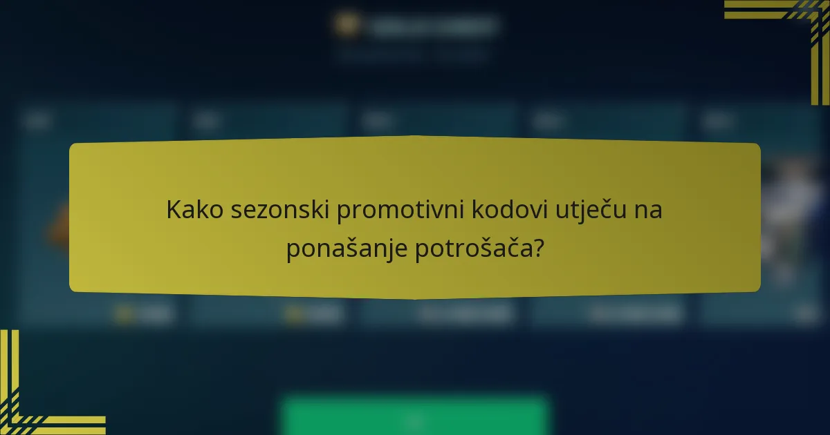 Kako sezonski promotivni kodovi utječu na ponašanje potrošača?