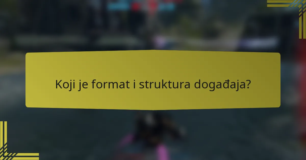 Koji je format i struktura događaja?