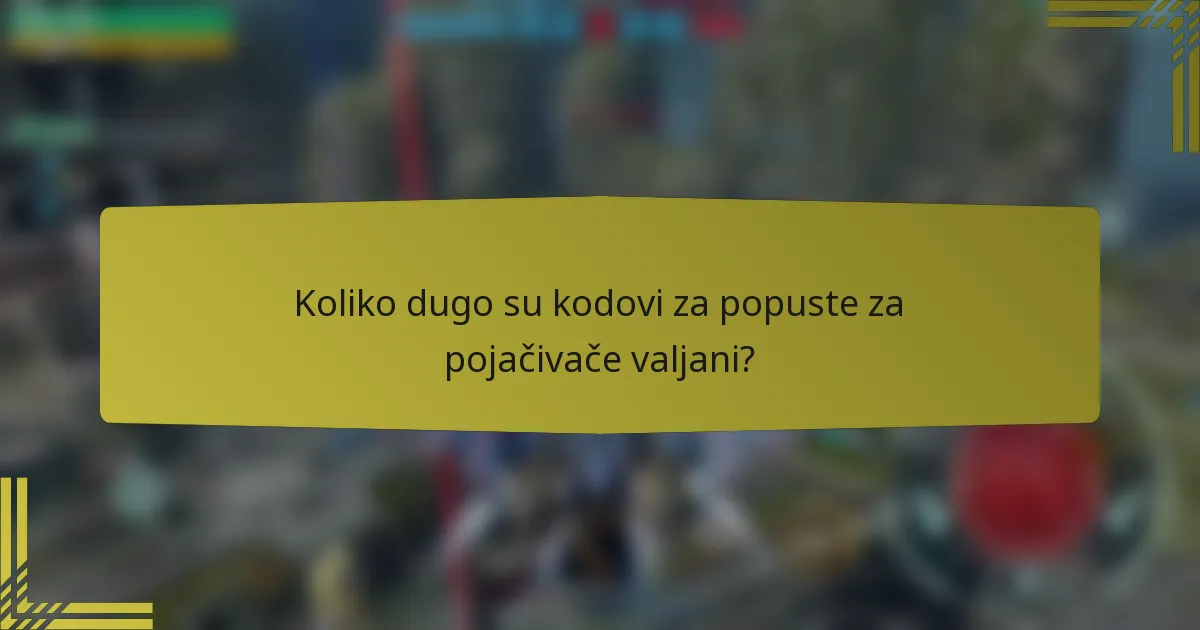 Koliko dugo su kodovi za popuste za pojačivače valjani?